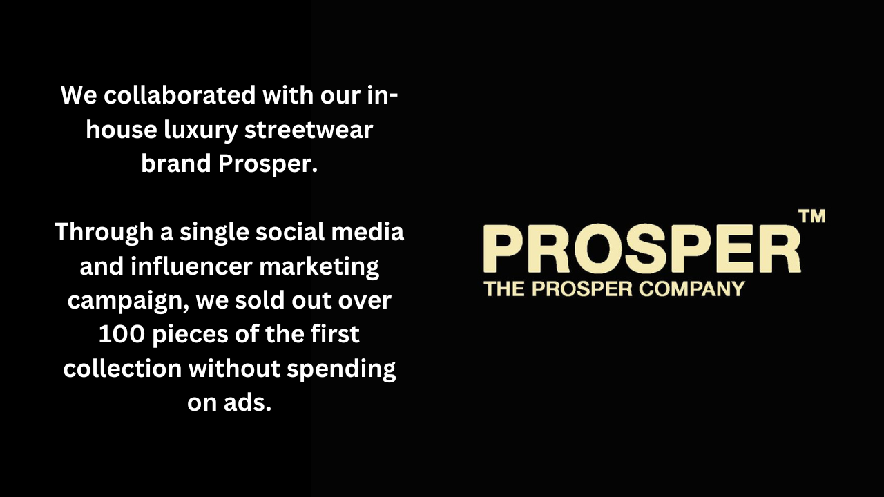 The Prosper Company, one of many luxery clients